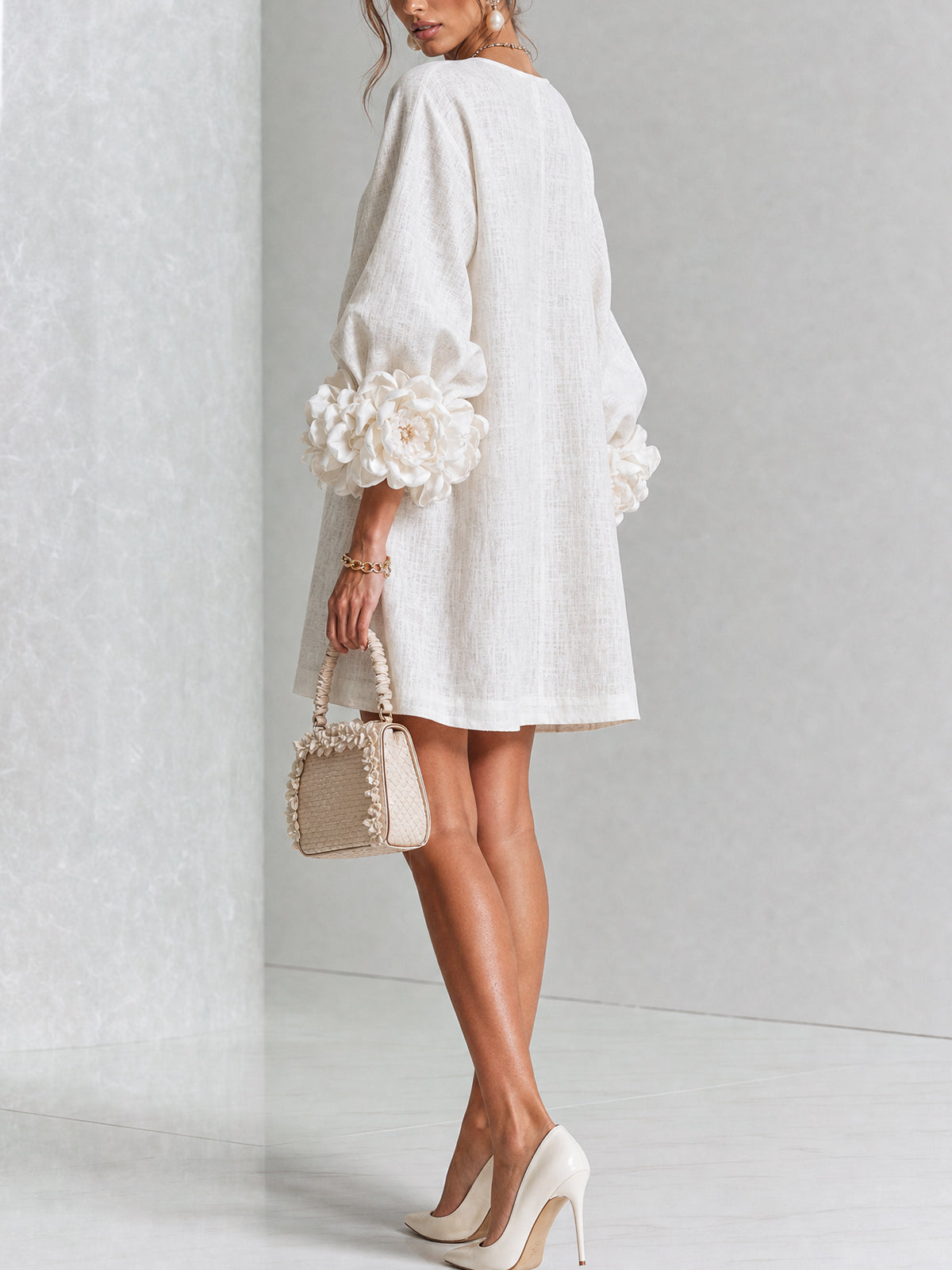 CHLOE | ROBE ÉLÉGANTE À MANCHES POUR FEMMES