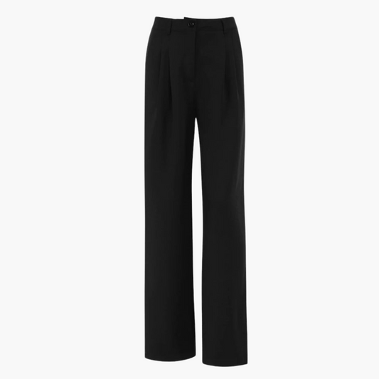 Chloé™ | Pantalon Large Noir Élégant