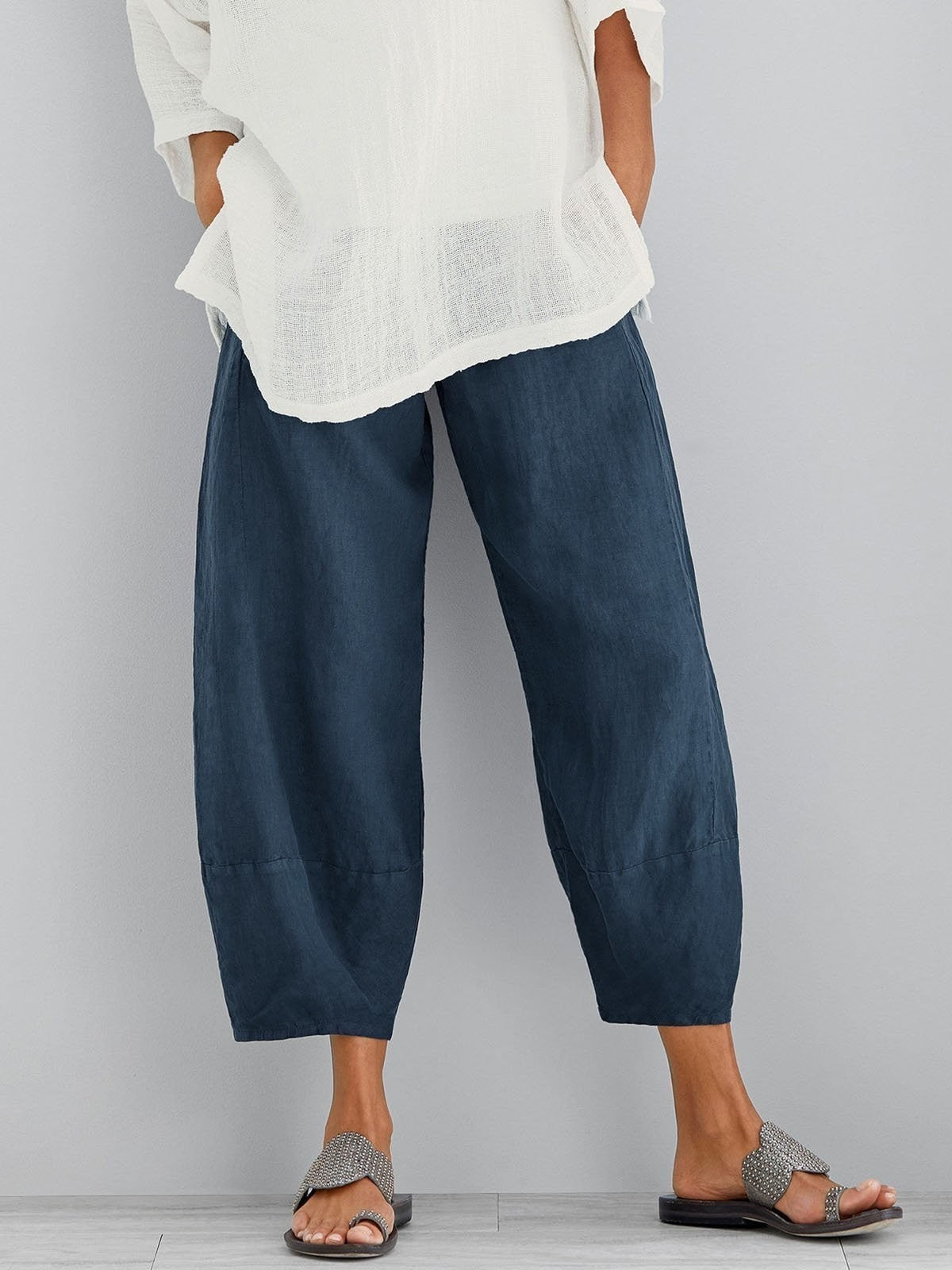 CHLOE | PANTALONS CROP EN COTON POUR FEMMES