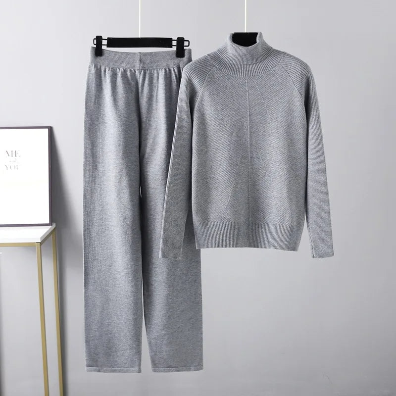 Chloé™ | Ensemble Deux Pièces Lounge En Tricot Torsadé
