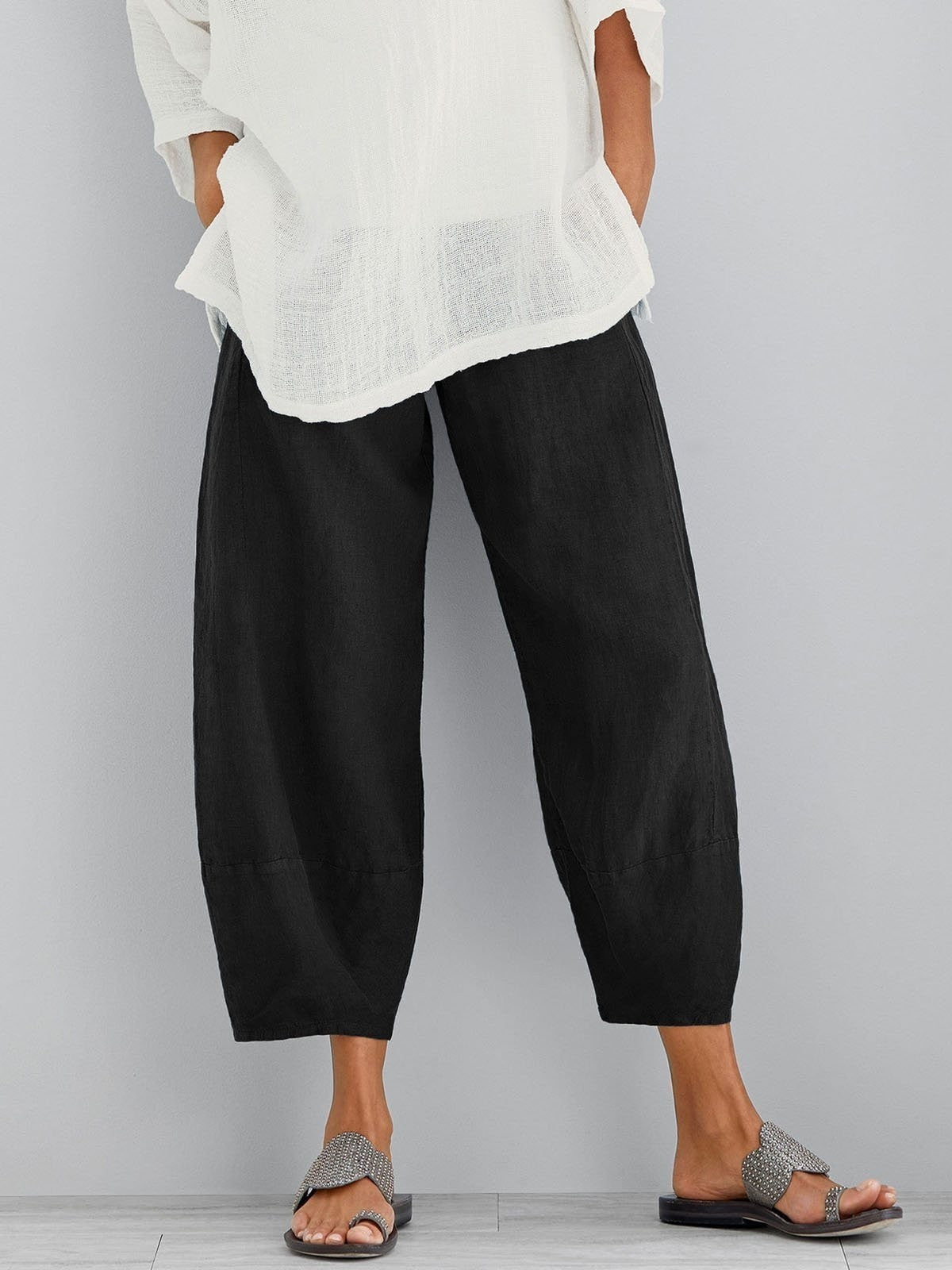 CHLOE | PANTALONS CROP EN COTON POUR FEMMES
