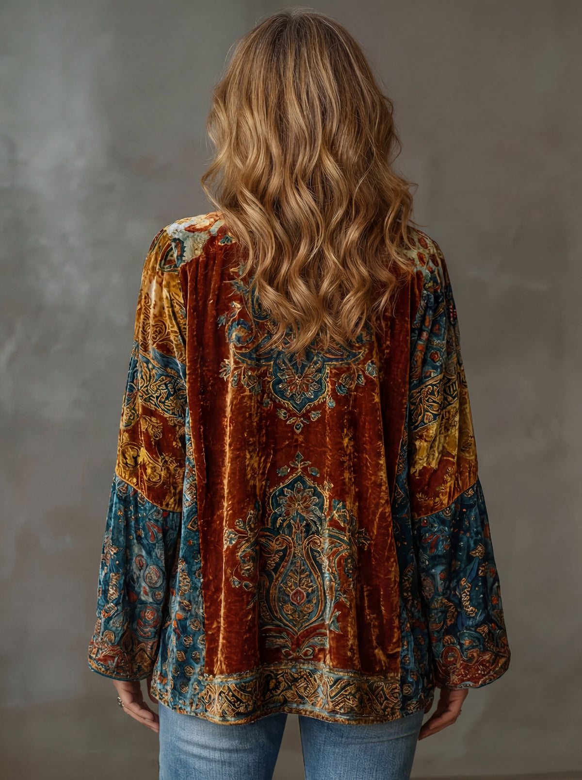 CHLOE | VESTE BOHO EN VELOURS POUR FEMMES