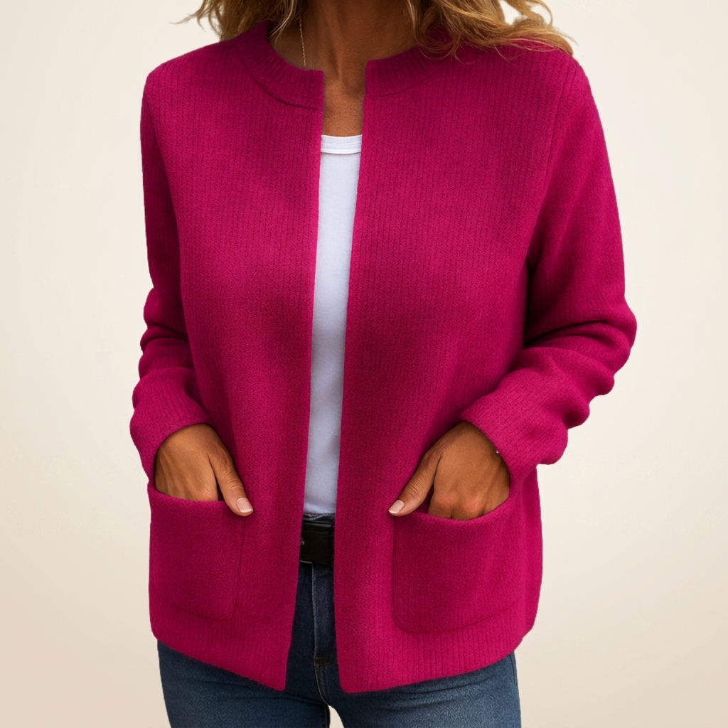 CHLOE | GILET EN TRICOT À FERMETURE ÉCLAIR POUR FEMMES