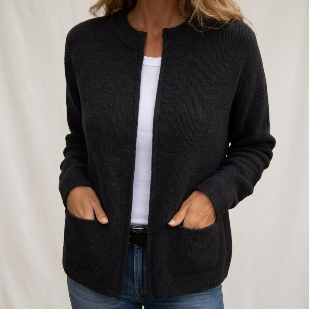 CHLOE | GILET EN TRICOT À FERMETURE ÉCLAIR POUR FEMMES
