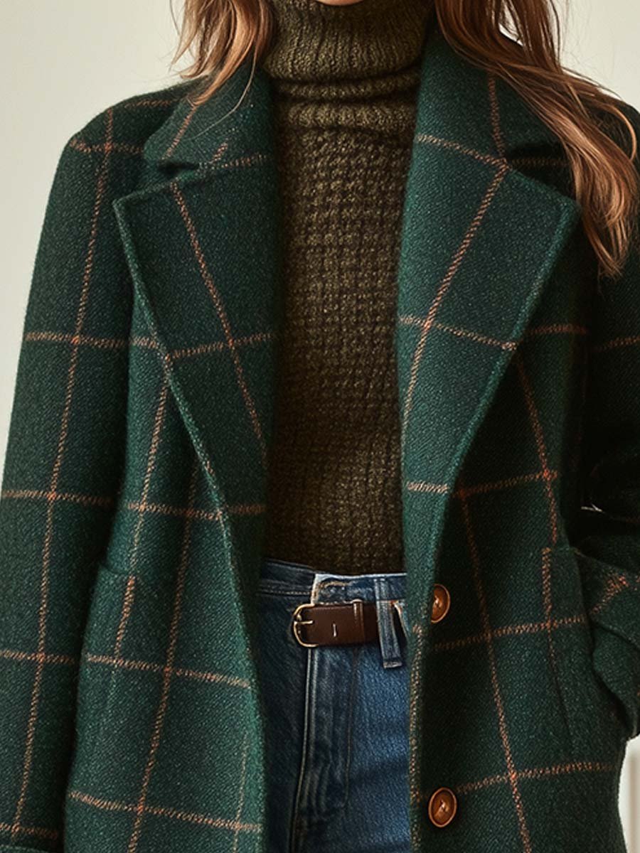 CHLOE | MANTEAU À CARREAUX POUR FEMMES