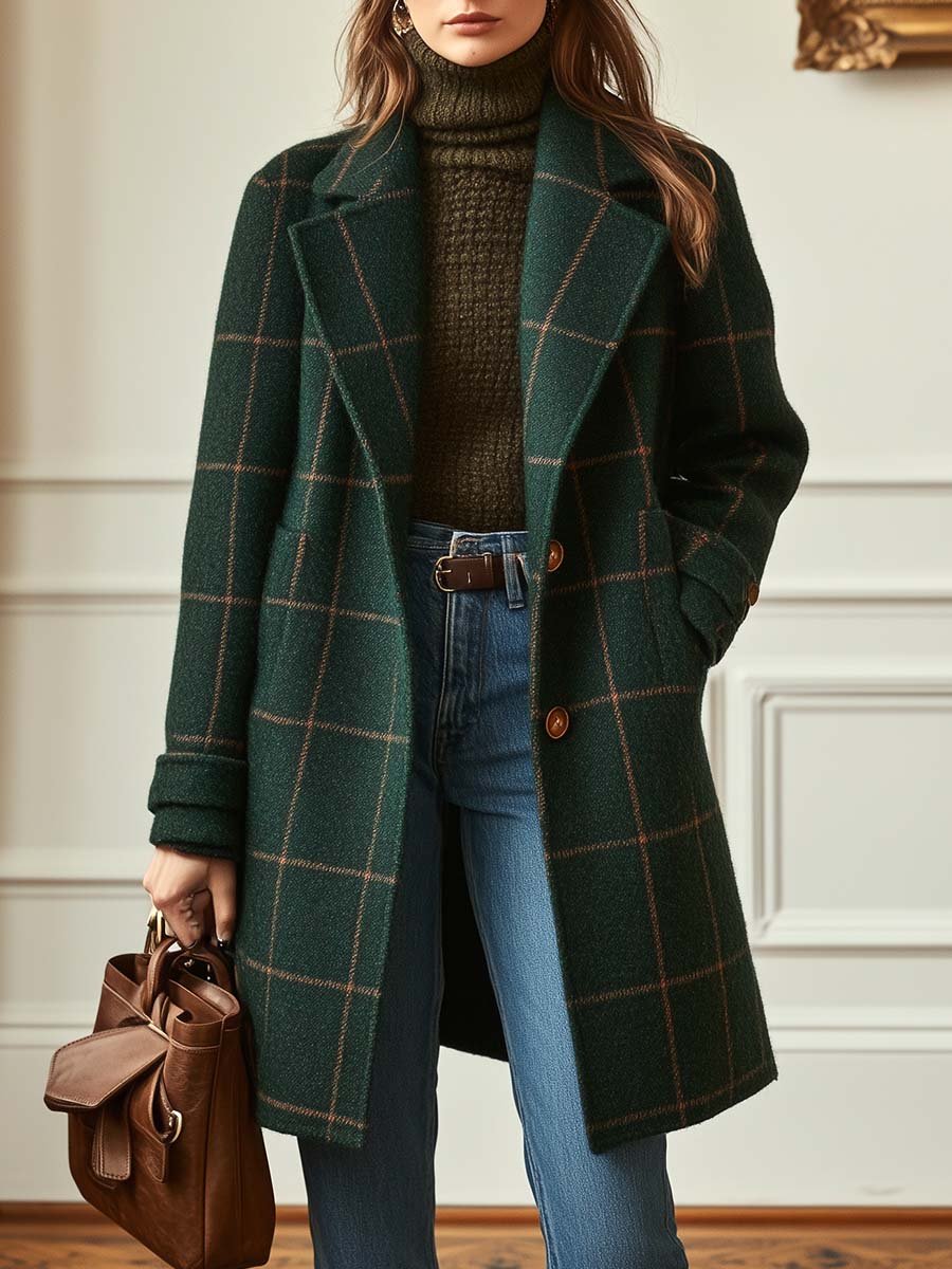 CHLOE | MANTEAU À CARREAUX POUR FEMMES