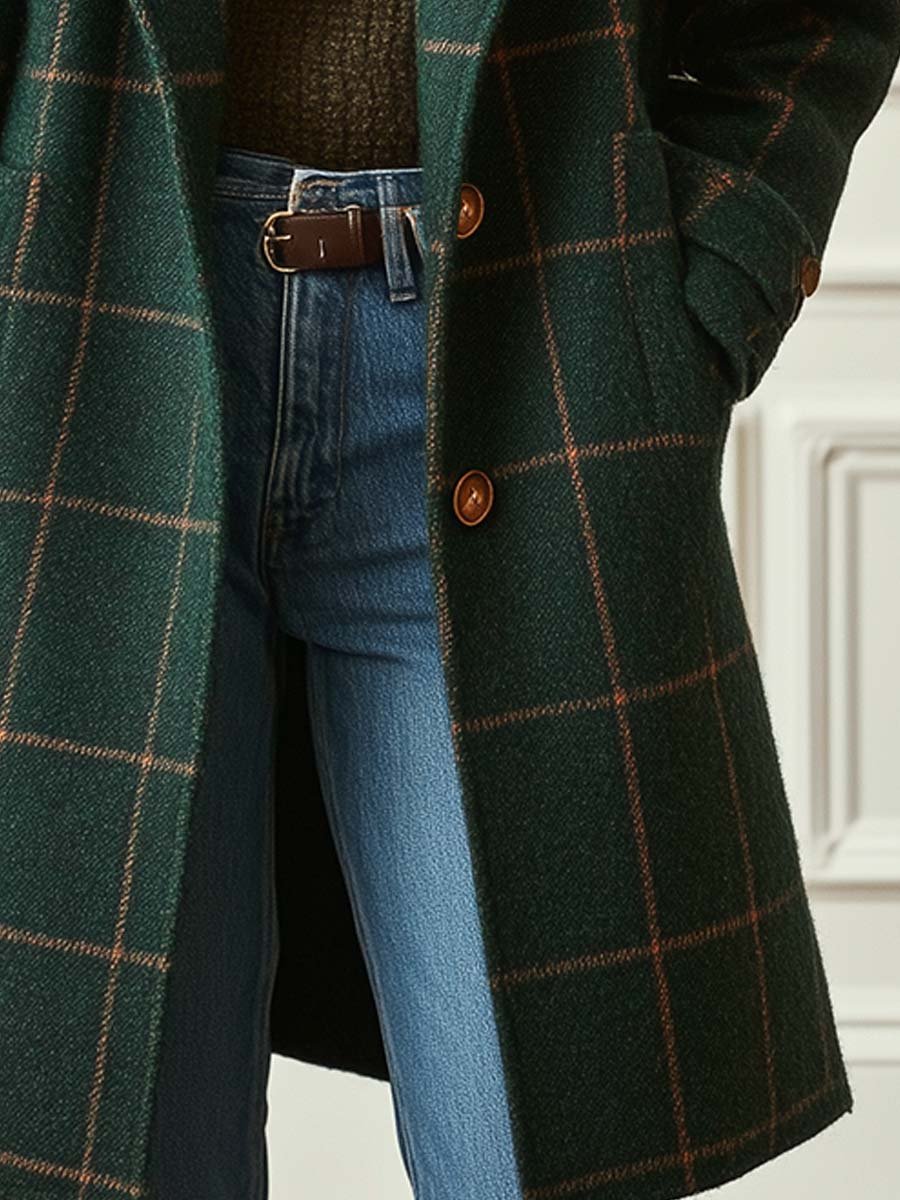 CHLOE | MANTEAU À CARREAUX POUR FEMMES